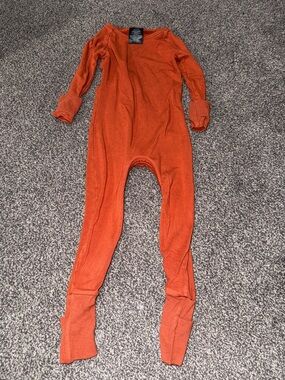 Little Sleepies Bamboo Zip Romper 18-24M Rust Convertible Pajamas